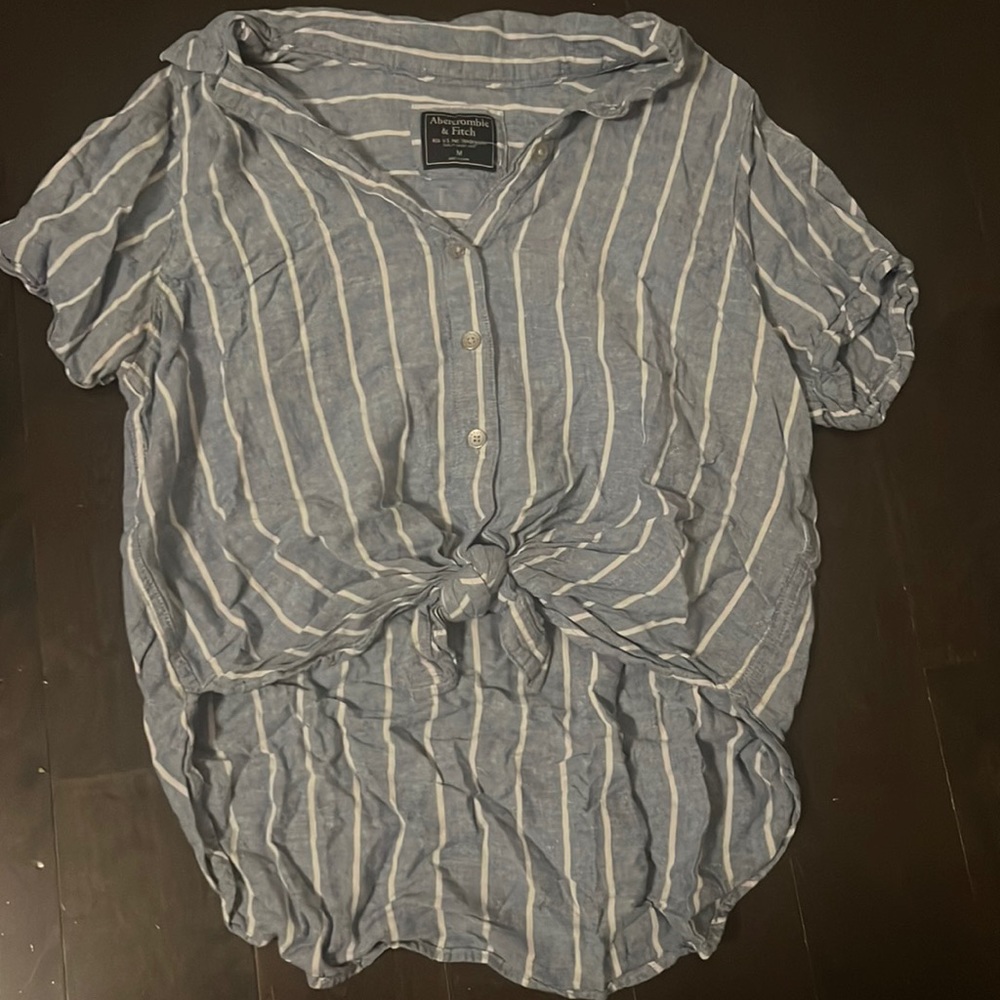Striped button down medium